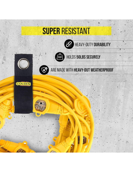 Correas de Almacenamiento Colsen 10" (6 Pack) para Cables y Mangueras