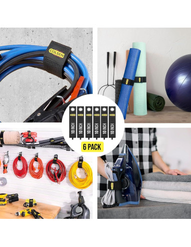 Correas de Almacenamiento Colsen 10" (6 Pack) para Cables y Mangueras