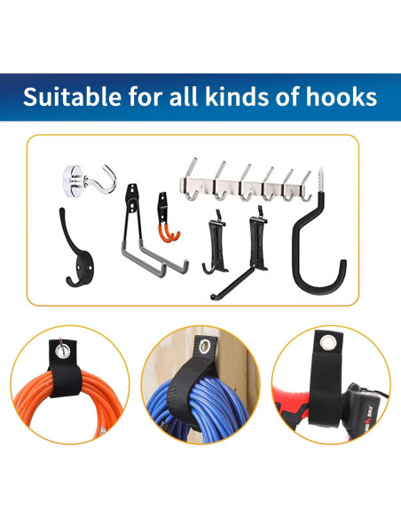 Correas de Almacenamiento Xuuza 43 cm - Paquete de 8 Organizador