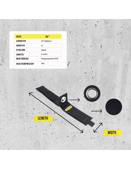 Correas de Almacenamiento Colsen 10" (6 Pack) para Cables y Mangueras