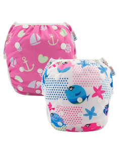 Pañales de Natación Reutilizables ALVABABY 2 Pcs Pequeño