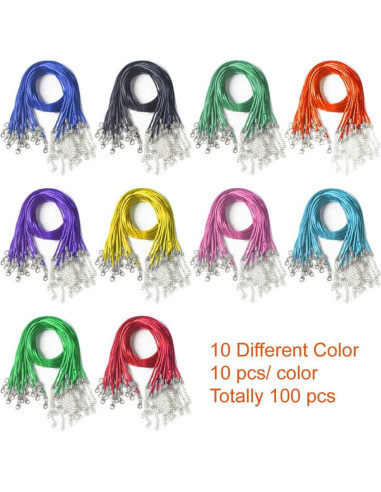 Cordones de Collar Selizo 100 Piezas Seda Satinada Multicolor