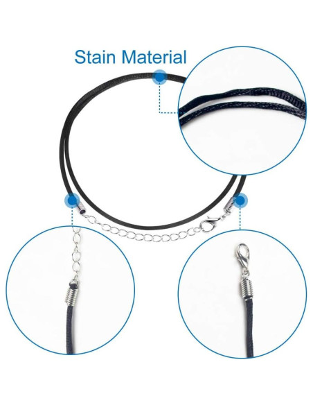 Cordones de Collar Selizo 100 Piezas Seda Satinada Multicolor