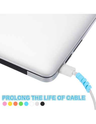 Protector de Cable de Carga uxcell 24 Piezas Naranja 35x7.6mm