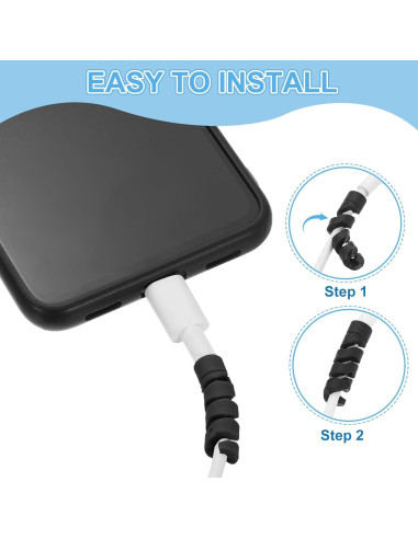 Protector de Cable de Carga uxcell 24 Piezas Naranja 35x7.6mm