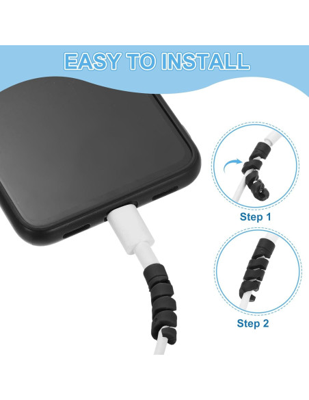 Protector de Cable de Carga uxcell 24 Piezas Naranja 35x7.6mm