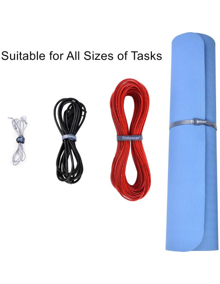 Correas de Cable Reutilizables Trilancer 20.32 cm 50 Piezas Negro