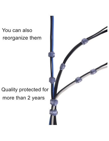 Correas de Cable Reutilizables Trilancer 20.32 cm 50 Piezas Negro