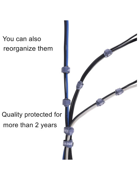 Correas de Cable Reutilizables Trilancer 20.32 cm 50 Piezas Negro