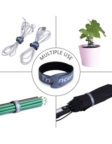 Correas de Cable Reutilizables Trilancer 20.32 cm 50 Piezas Negro