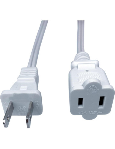 Cable de Extensión 1.52m Musunpara 2 Clavijas 10A 125V Blanco