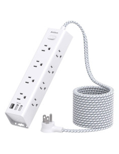 Regleta de Protección Addtam 3m 12 Salidas AC 3 USB Montable