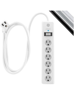 Protector contra sobretensiones GE 6 salidas 800 julios 1.22m 2