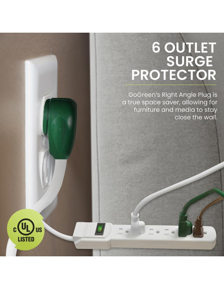 Protector de Sobretensión GoGreen Power GG-16103MS 6 Salidas 0.76m