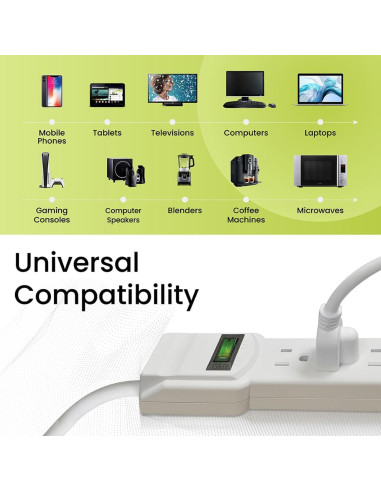 Protector de Sobretensión GoGreen Power GG-16103MS 6 Salidas 0.76m