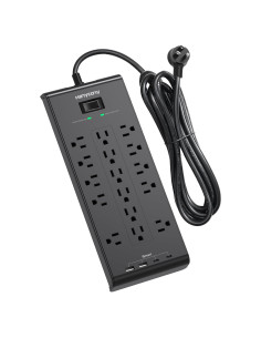 Protector de Sobretensión HANYCONY 16 Salidas 4 USB 2700 Julios