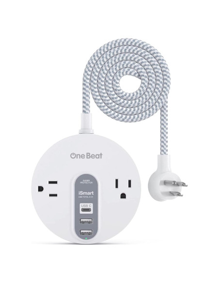 Protector de Sobretensión One Beat OBT2UC con 2 Salidas AC y 3 USB Protector de Sobretensión One Beat OBT2UC con 2 Salidas AC y 3 USB