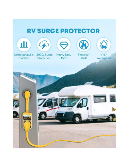 Protector de Sobretensión Kohree 50A 12000J Impermeable