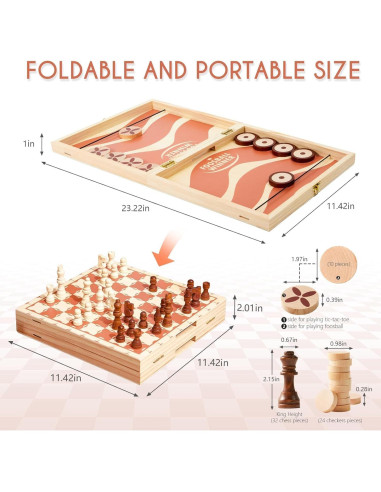 Juego de Mesa 4 en 1 RM ROOMERS Plegable para Niños y Adultos