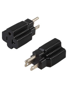 Adaptador de Enchufe Nema 5-15P a 5-20R EVmore 2 Paquete