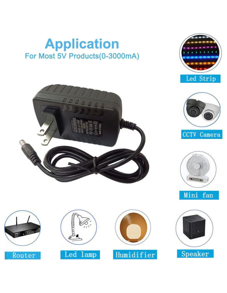 Adaptador de Alimentación DC 5V 3A MTYTOT 15W para LED y CCTV