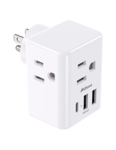 Regleta Extensor de Enchufe Múltiple MIFASO 6 en 1 USB Viaje