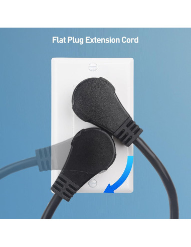 Cable de Extensión Rotatorio 0.3m Cable Matters Negro 16 AWG