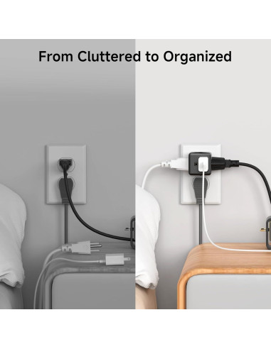 Adaptador de Pared 3 Salidas Cable Matters Negro