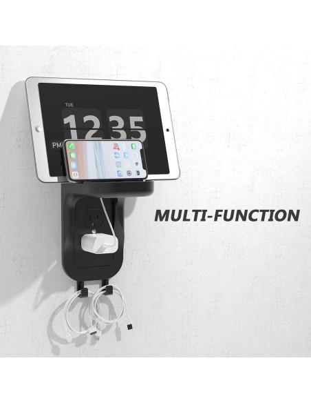 Soporte de Estante de Pared WALI OSH002-B, 2 Paquetes, Negro