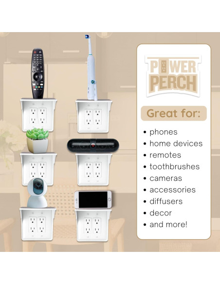 Estante de Pared Power Perch Storage Theory - Blanco, 4.5 kg Estante de Pared Power Perch Storage Theory - Blanco, 4.5 kg