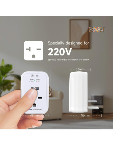 Protector de Sobretensión BXST 220V 20A 140J para Electrodomésticos