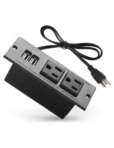 Toma de Corriente Empotrada Maggie con 2 Salidas y 2 USB