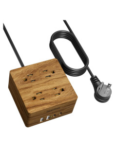 Regleta USB con 4 Salidas y 4 Puertos Carga Inteligente SUPERDANNY