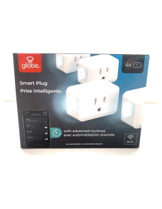 Enchufe Inteligente Wi-Fi Globe Electric 4 Salidas 15A Blanco
