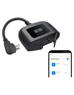 Enchufe Inteligente Exterior EIGHTREE IP44 2 Salidas Control Remoto
