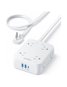 Regleta de Alimentación Anker A9183 8 Salidas 20W USB-C 1.52m