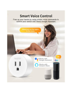 Enchufe Inteligente HAPYTHDA WiFi 2.4GHz Control Remoto RF433 2