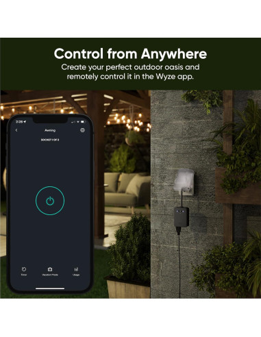 Enchufe Inteligente Wyze Exterior Doble Salida IP64 WiFi