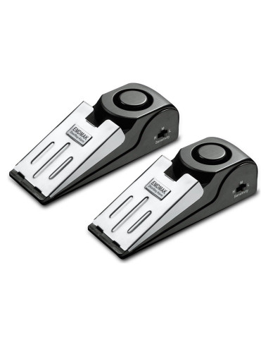Alarma de Tope de Puerta EMDMAK 120DB - Paquete de 2 Negro