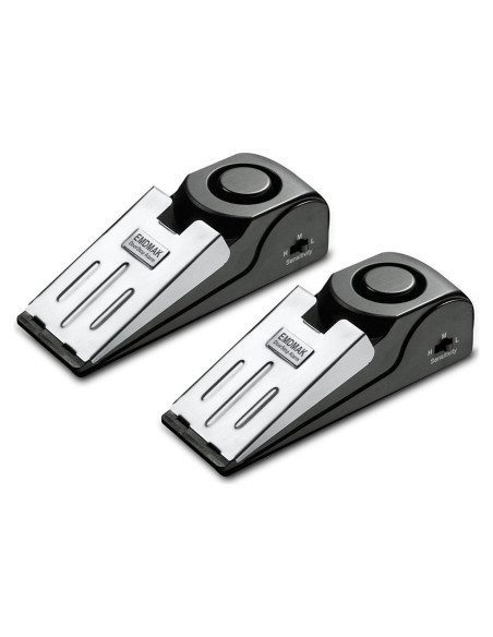 Alarma de Tope de Puerta EMDMAK 120DB - Paquete de 2 Negro