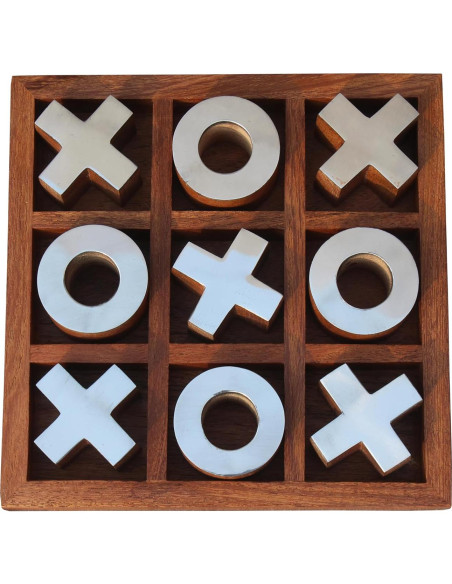 Juego de Tres en Raya de Madera T one | Diseño-1 | 15.88 cm