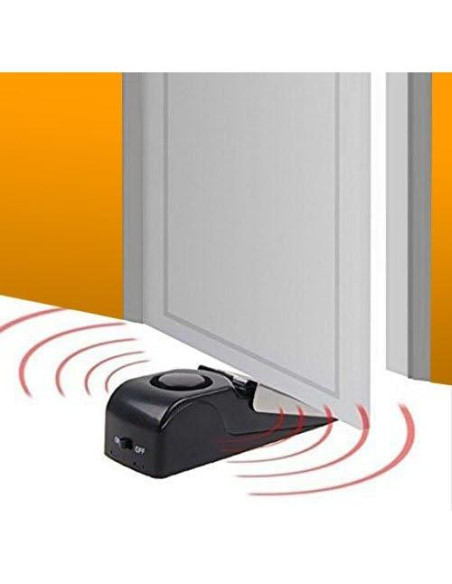 Alarma de Tope de Puerta EMDMAK 120DB - Paquete de 2 Negro