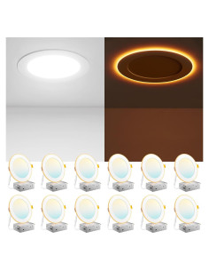 Amico Luz de Techo LED Empotrada 12W 1100LM 12 Piezas