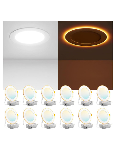 Amico Luz de Techo LED Empotrada 12W 1100LM 12 Piezas