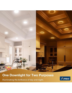 Amico Luz de Techo LED Empotrada 12W 1100LM 12 Piezas 2