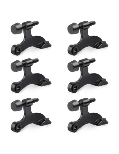 Tope de Puerta Ajustable HOMOTEK Negro 6 Piezas Alta Resistencia