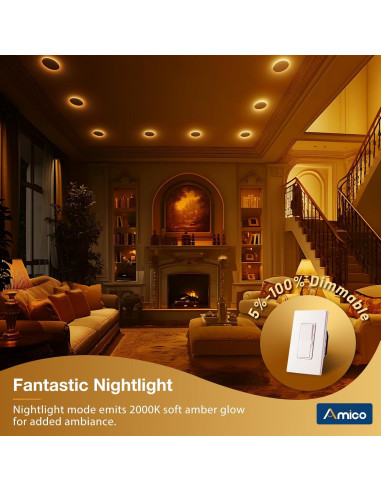 Amico Luz de Techo LED Empotrada 12W 1100LM 12 Piezas