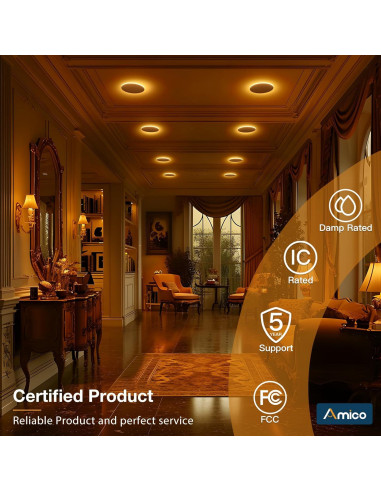 Amico Luz de Techo LED Empotrada 12W 1100LM 12 Piezas