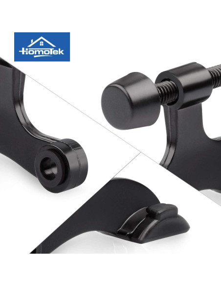 Tope de Puerta Ajustable HOMOTEK Negro 6 Piezas Alta Resistencia