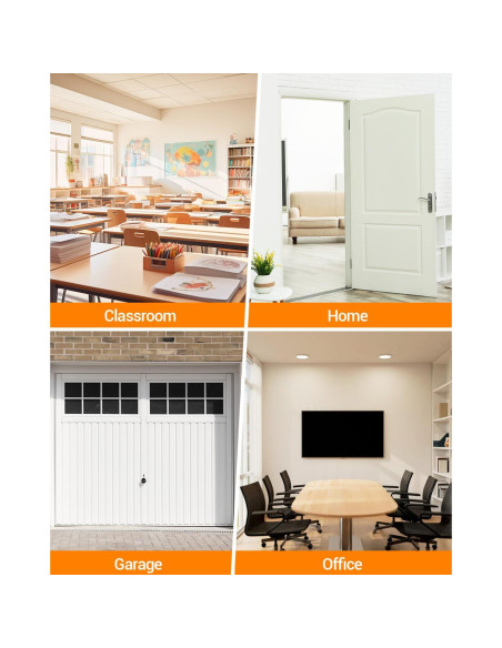 Topes de puerta magnéticos WINONLY, acero inoxidable, 2 unidades